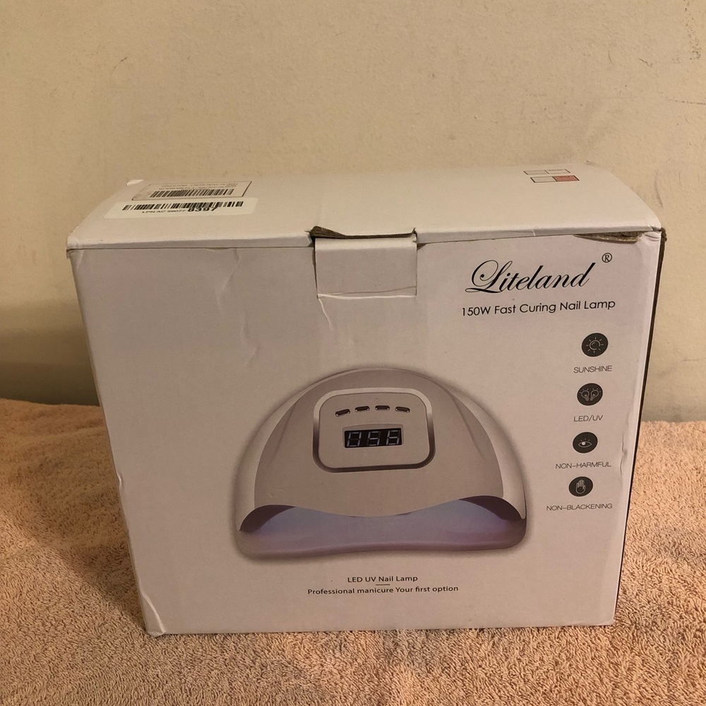 Liteland White 150W UV LED Fast Curing Nail Lamp NEW Open Box Tested 4 Settings